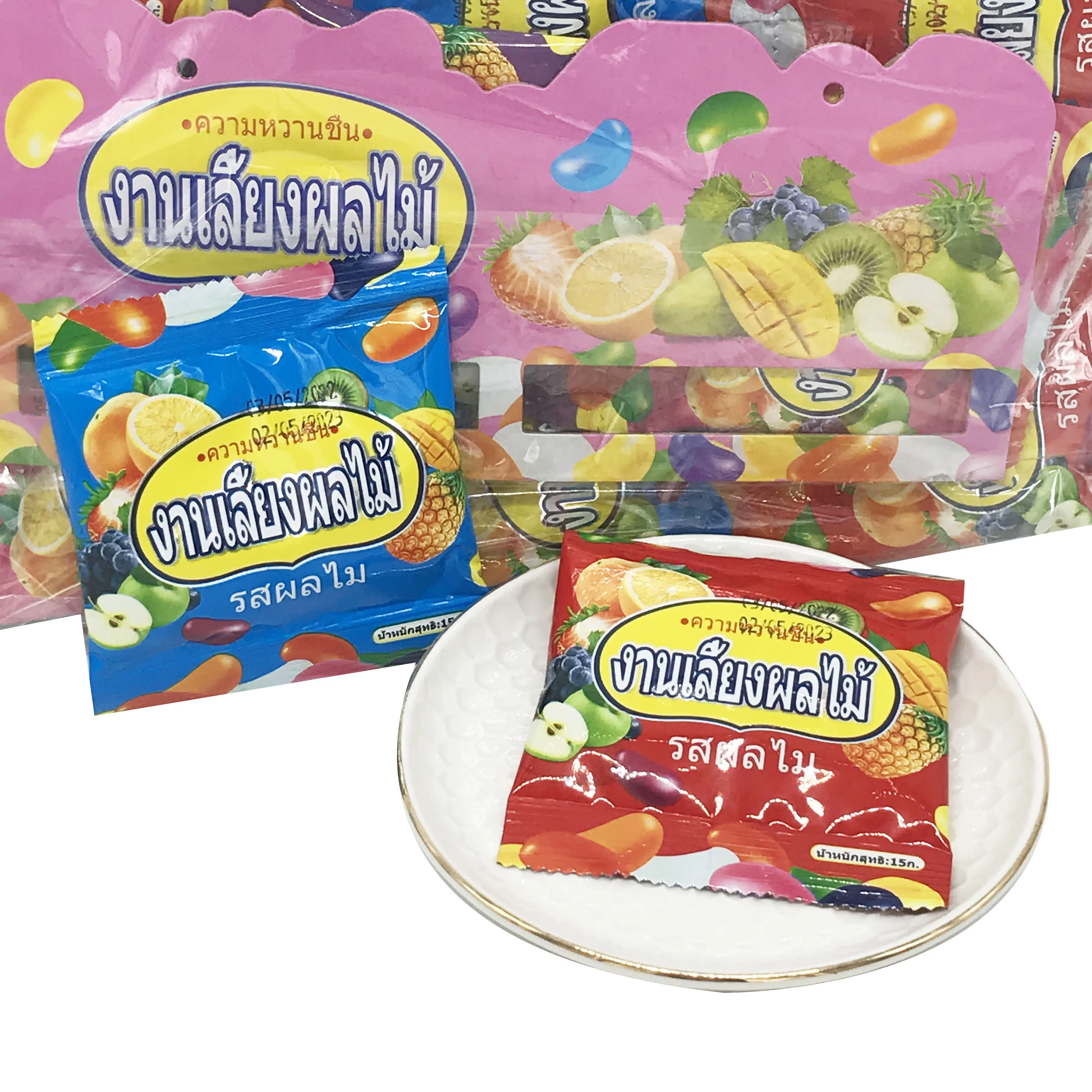Sweet Jelly Candy Assorted  Fruit Flavor Jelly Bean Candy