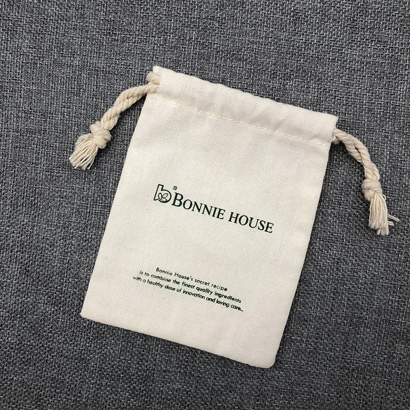 Reusable White Small Cotton Linen Tea Packaging Bags