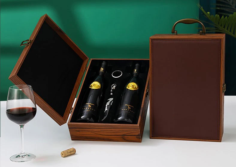Wholesale Luxury Gift Box Wooden Wine Box And Custom Piano Lacquer Wine And Single Wine Bottle Box