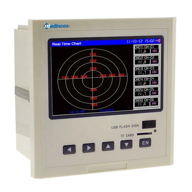 MPR4200: industrial Programmable Universal Digital 6/8/12 Channel Paperless Pressure Chart Recorder with Relay+Ethernet TCP/IP