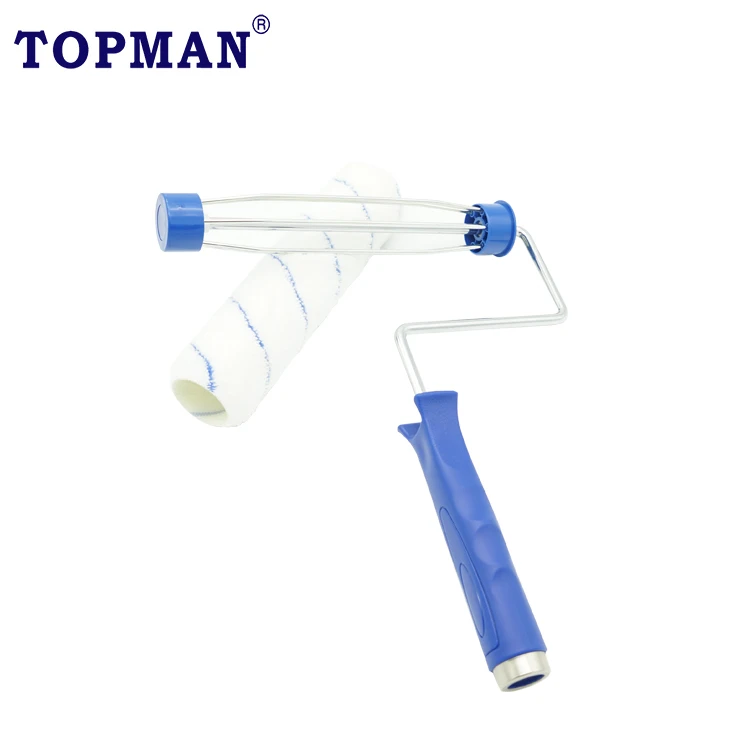 9 inch Heavy Duty 6 Wire Cage Aluminium Light Weight Bearing System, 2 Color Soft Handle paint roller frame