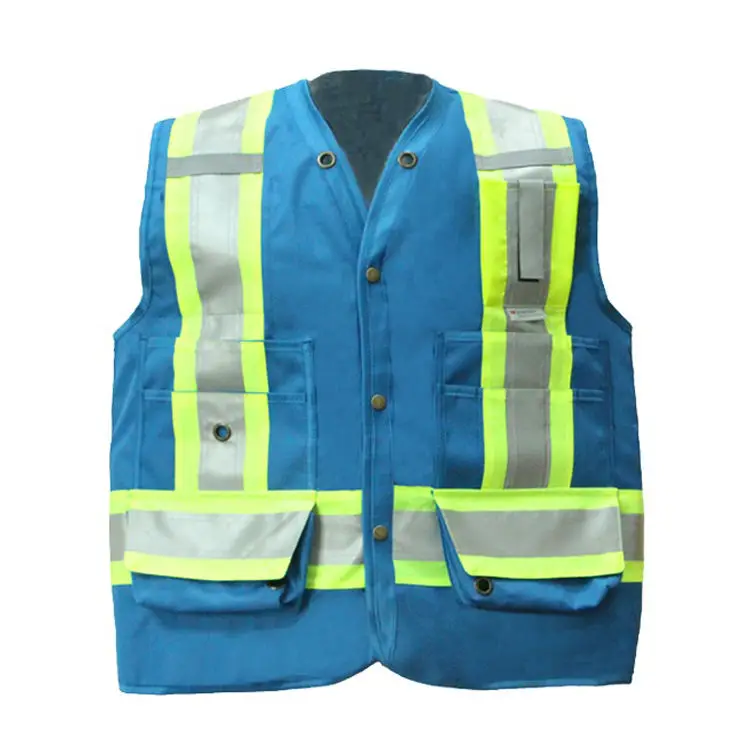 High Visibility Emergency Reflective Vest Vest Blue Safety Vest