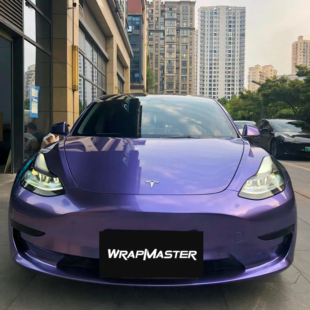 TSAUTOP 1 52*17 М Инфракрасная жидкая металлическая фиолетовая цветная ТПУ PPF Защитная пленка для автомобильной краски