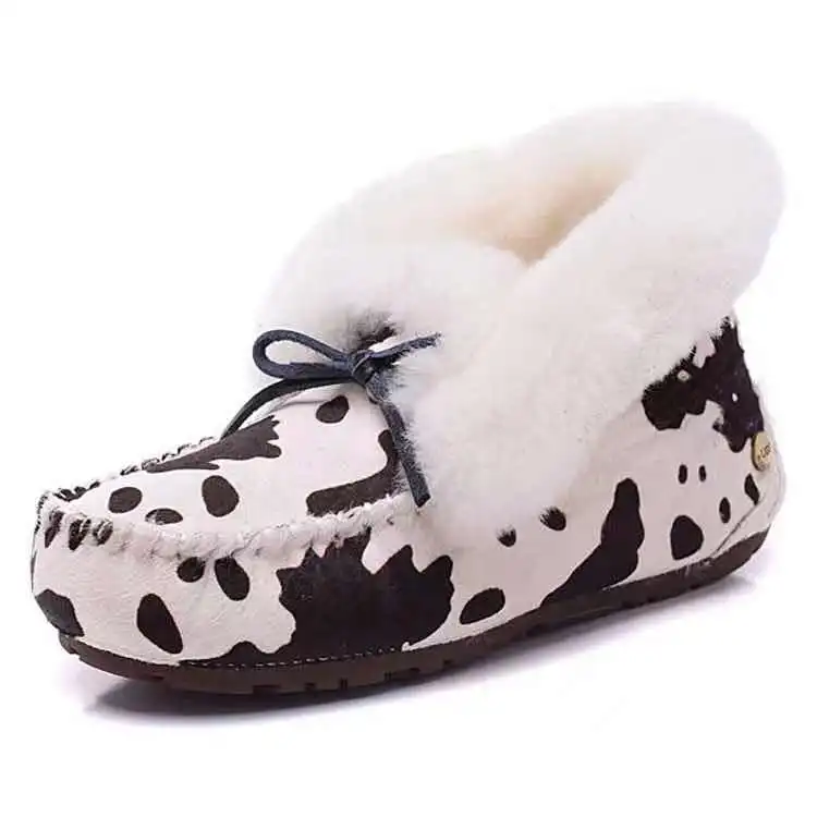 Woolen Sheep Wool Fur House Slides Slippers Slides Luxury Indoors Outdoor Winter for Woman Fashion Leather slipper
