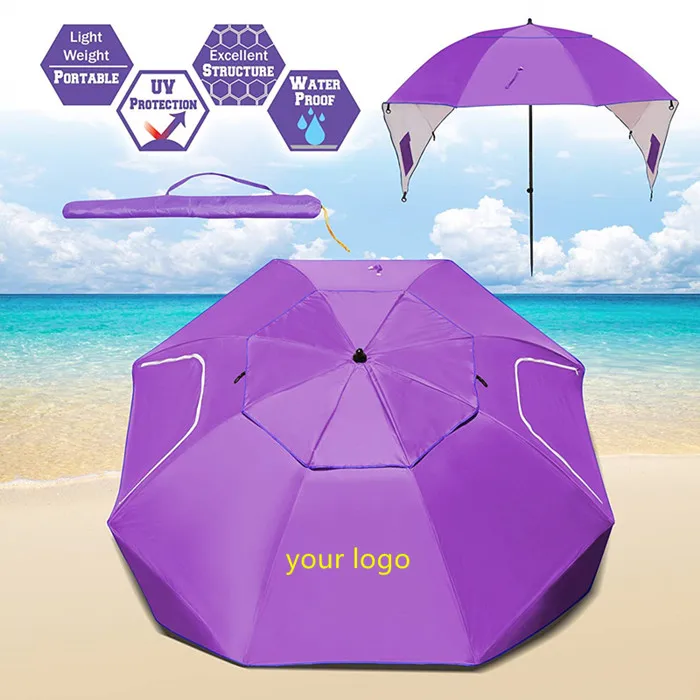 Portable Beach Parasol And Camping Umbrella UV Resistant Windproof 200cm FEATHER