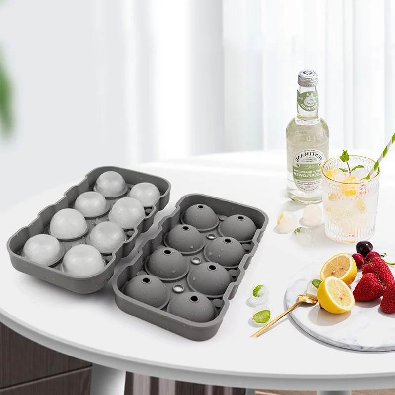 2.5 inch Single Hole Silicone Ice Ball Maker Silicone Ice Moulds Whiskey Wine Cocktail sphere ice mold