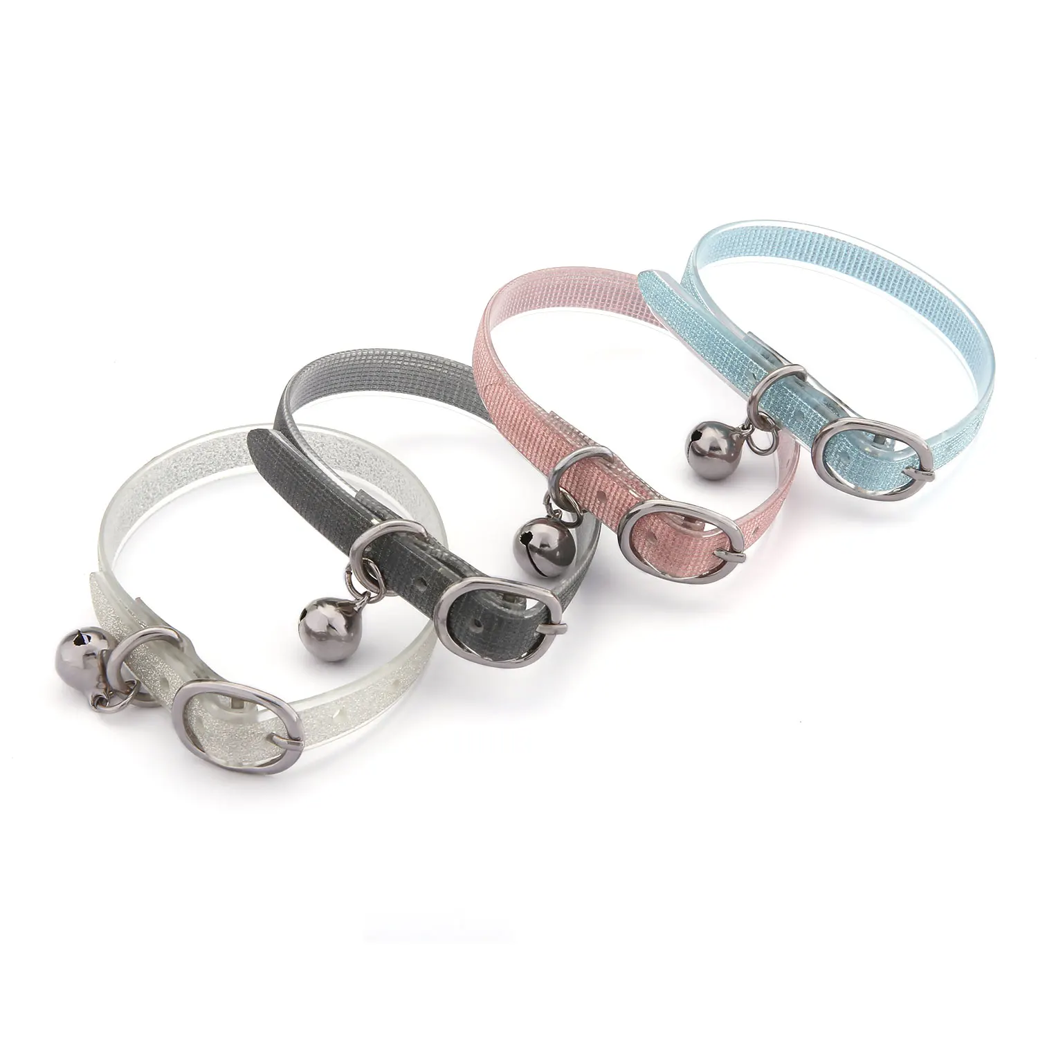 Manufacturer Wholesale Adjustable Nylon Classic Solid Colors Pet Products Dog And Cat Collar With Bells
