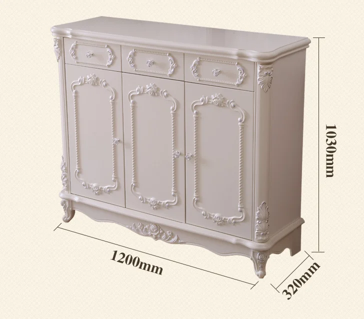
European style ultra thin and narrow shoe cabinet in living room 