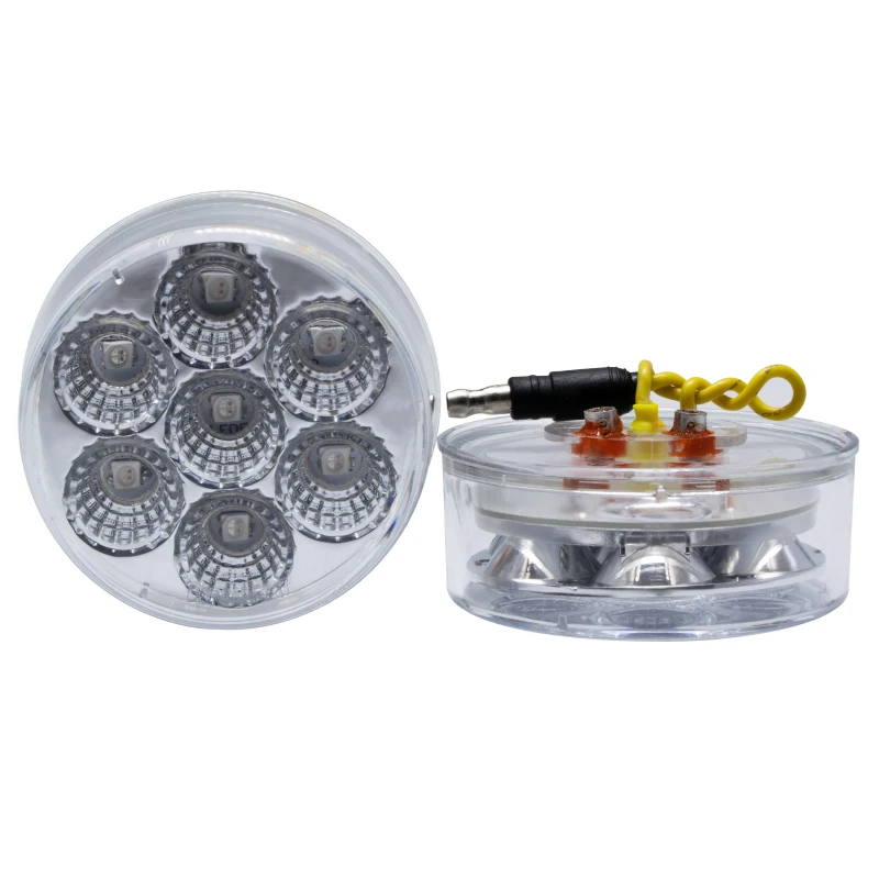 dual color round clear lens led light truck side marker 2 inch truck accessories lights