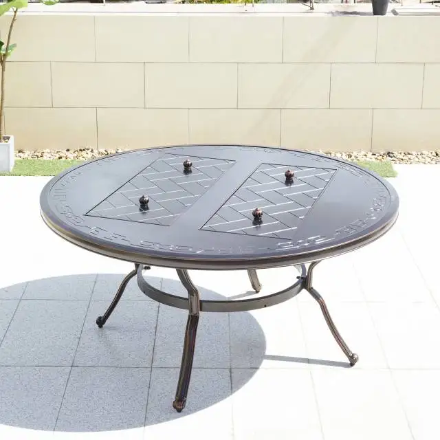 Outdoor table and chair courtyard leisure outdoor terrace combined garden outdoor cast aluminum iron waterproof balcony furnitur