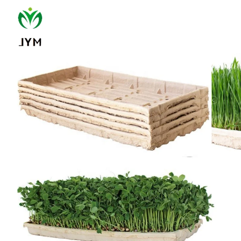 Eed Starter Tray Kit Pots- Organic Biodegradable Germination Seedling Trays Pack  Cells- Peat Pot Eco-Friendly Growing