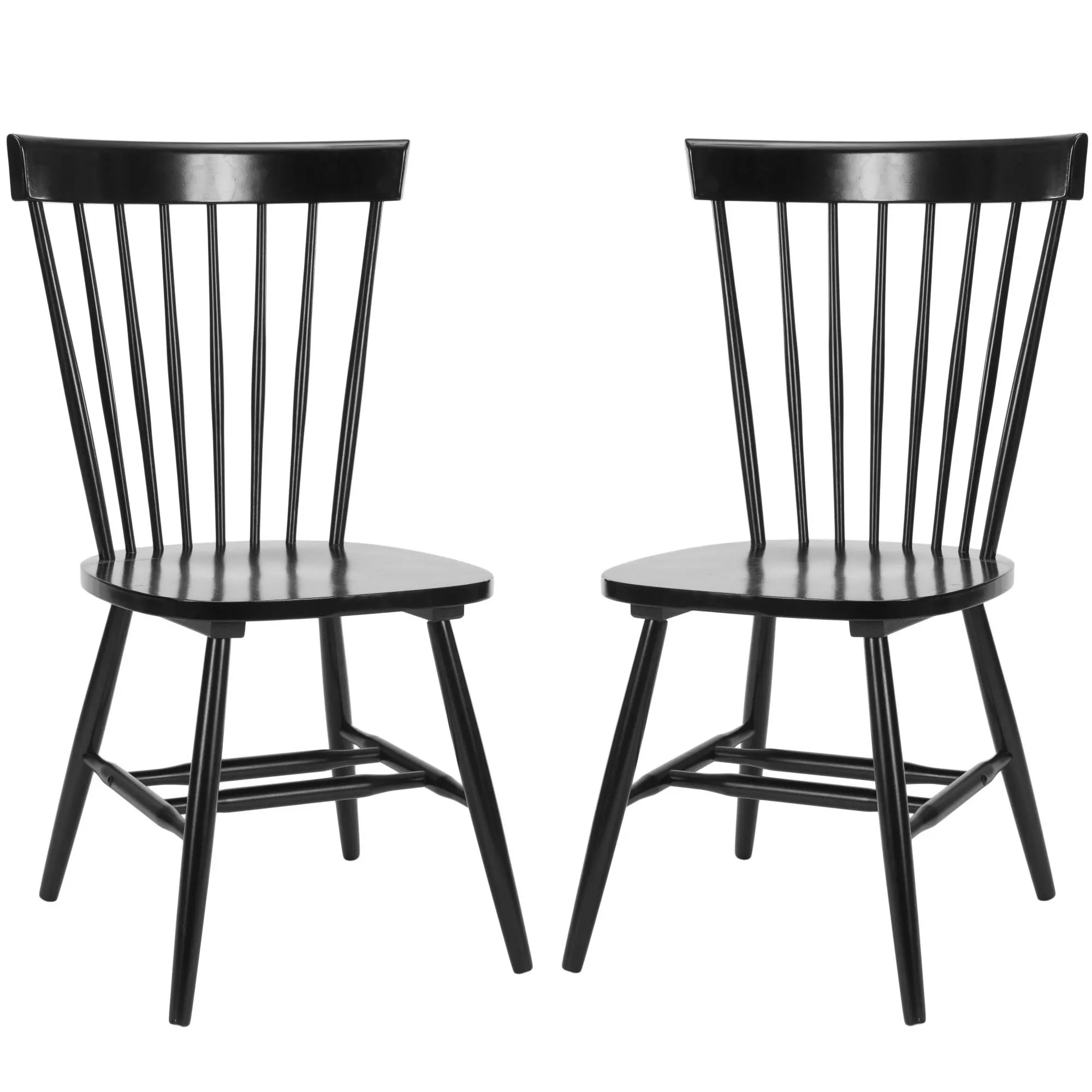 Malaysian oak in smooth black tones is used to make the dining chair modern and simple