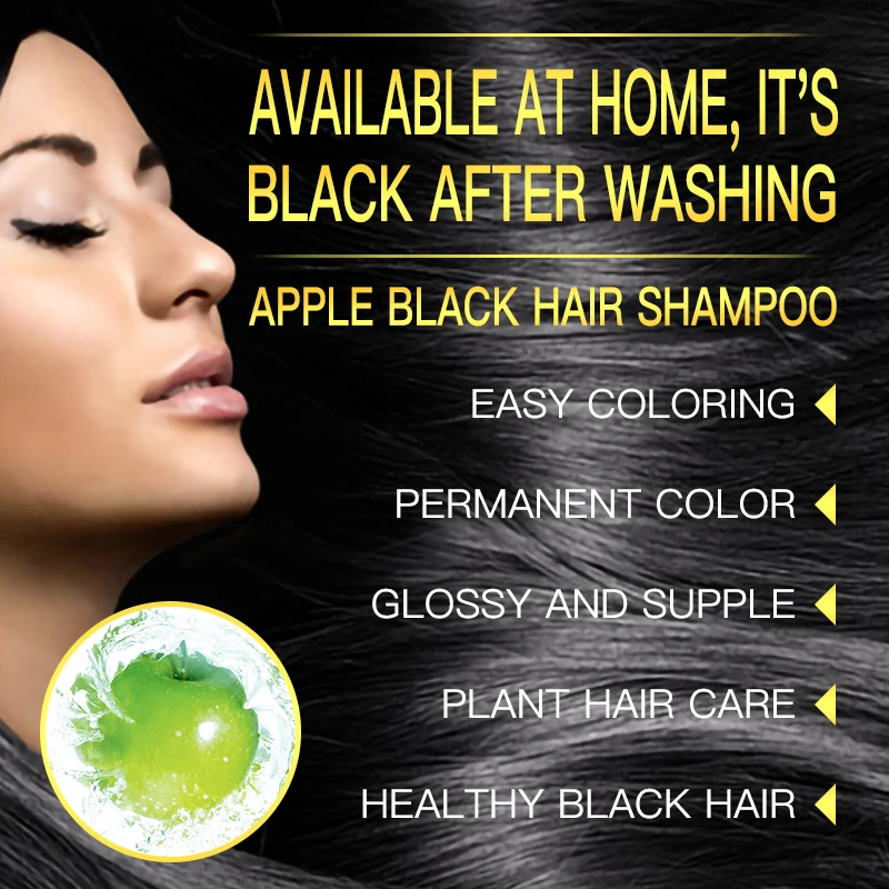 500ml Permanent Organic Natural Fast Hair Dye Plant Essence Black Hair Color Dye Shampoo Cover White Hair No Side Effect