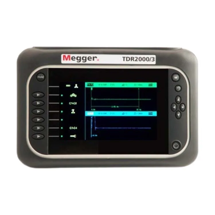 Megger TDR2000/3  Dual Channel Comm s - Compact Time Domain Reflectometer (Cable Fault Locator) with Mini-Clip Test Leads
