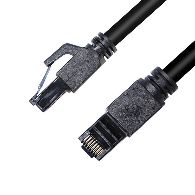 Tezy 2M black Gigabit 5 shielded rj45 lan high speed gigabit network patch cord ethernet cable