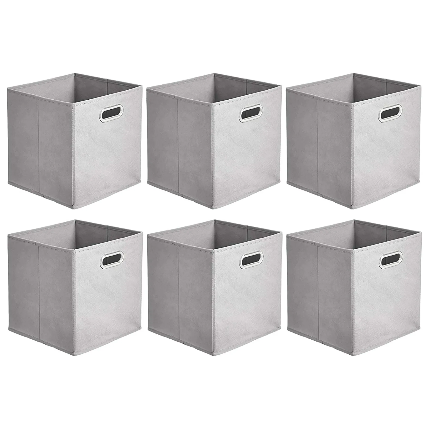 Collapsible Fabric Storage Bins with Metal Handles for Wardrobe Clothes Organizer Home Storage Organization