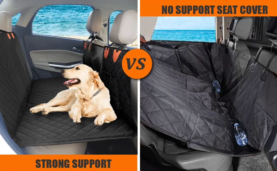 Heavy Duty Dog Car Seat Cover Hammock Back Seat Protector Pet Seat Cover with Mesh Window Suitable for Car Truck SUV