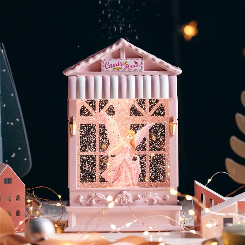 Candy House Automatic Snow Music Box Dance Ballet Princess Girl Birthday Gift