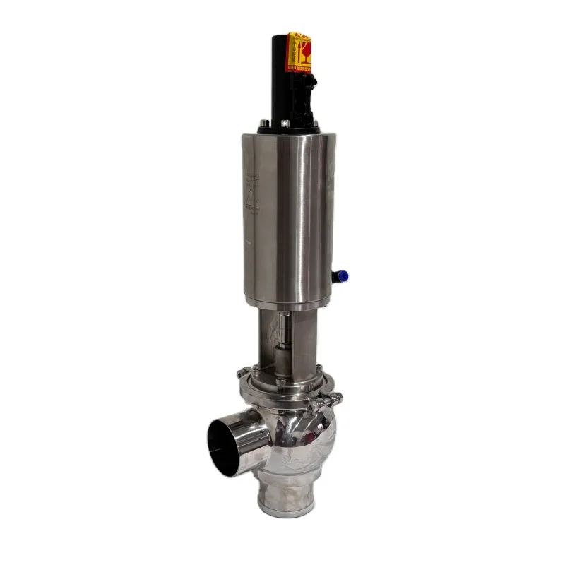 wenzhou factory Sanitary grade welded pneumatic cut-off reversing valve Stainless steel 316L/304 with sensor