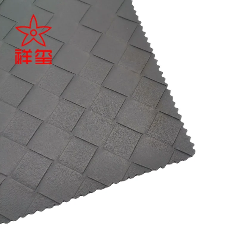 Factory direct selling fabric weaving surface synthetic woven backing artificial pvc leather for sofa