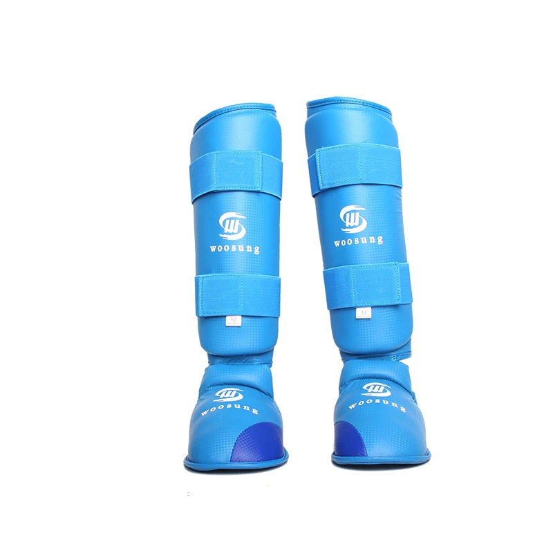 Sample free shipping Woosung foam WKF karate shin and instep protector guards karate shin guard on sale