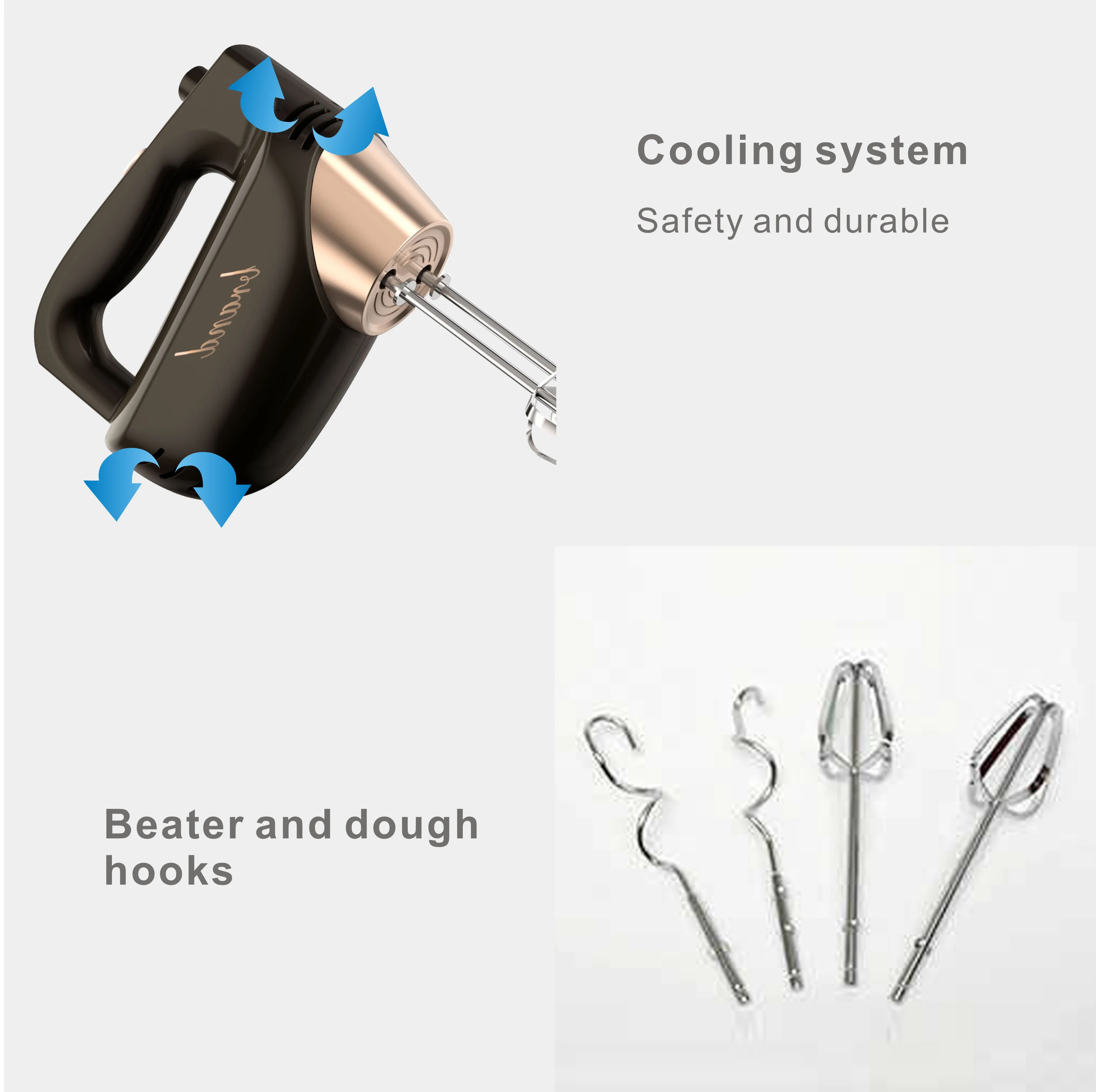 high review hand mixer petrin heavy duty motor food mixer batidora cake mixer factory supply stand beater with bowl batteur