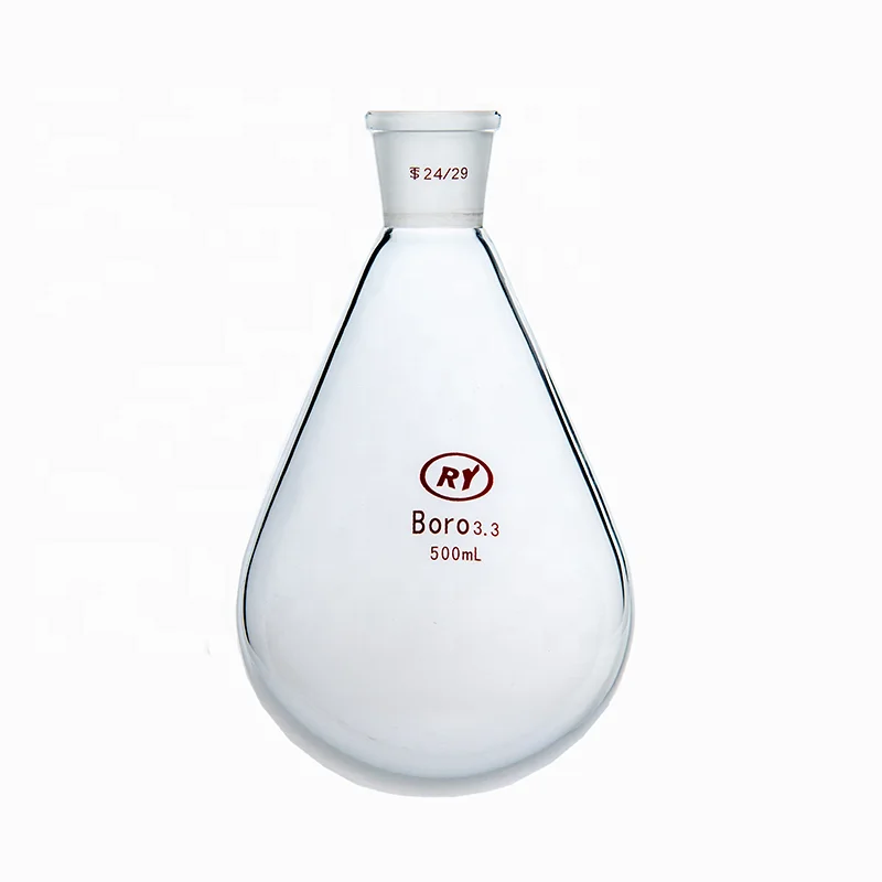 Factory Supply Lab Glassware Glass Round Bottom Schlenk Flask