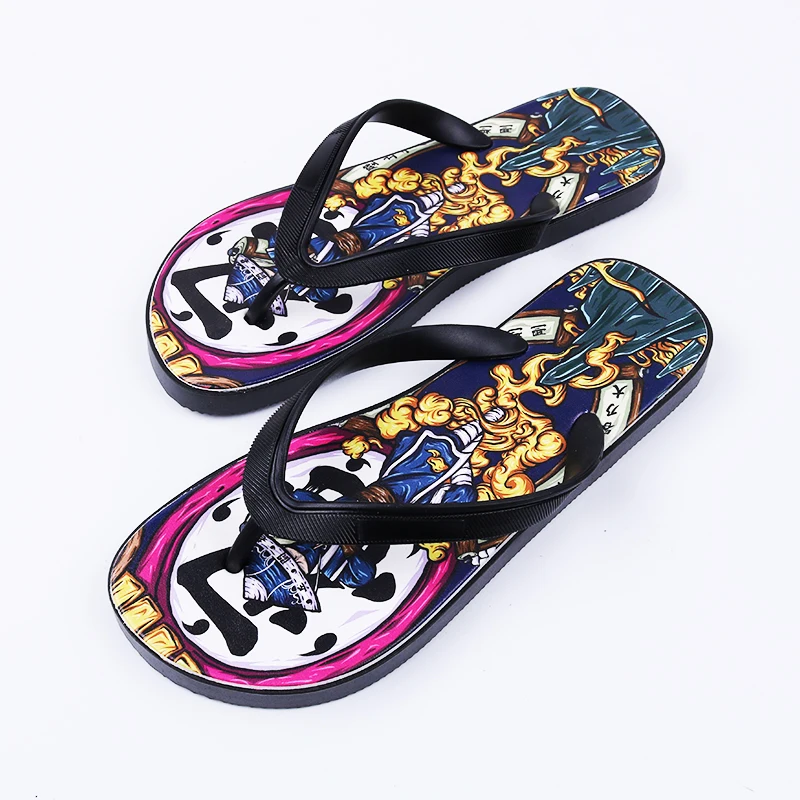 HappyChina custom logo flip flops beach wholesale print sandal flip flop white sublimation slipper slides flipflops customized
