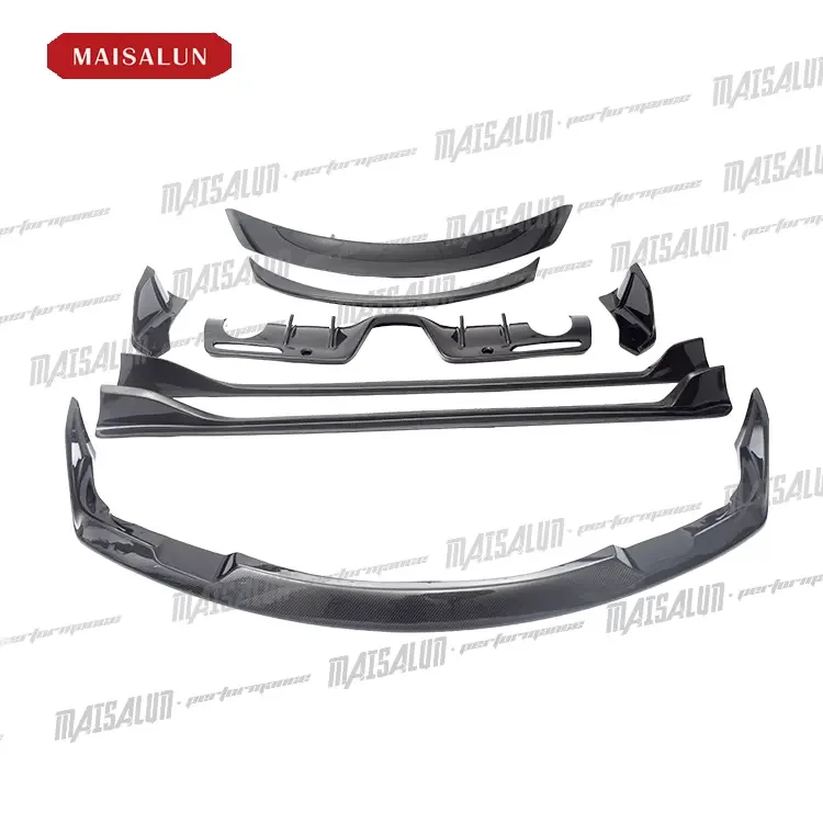 AIM Style Carbon Fiber Body Kit For Toyota Supra A90 Front Lip Diffuser Spoiler Side Skirt 2019-2020
