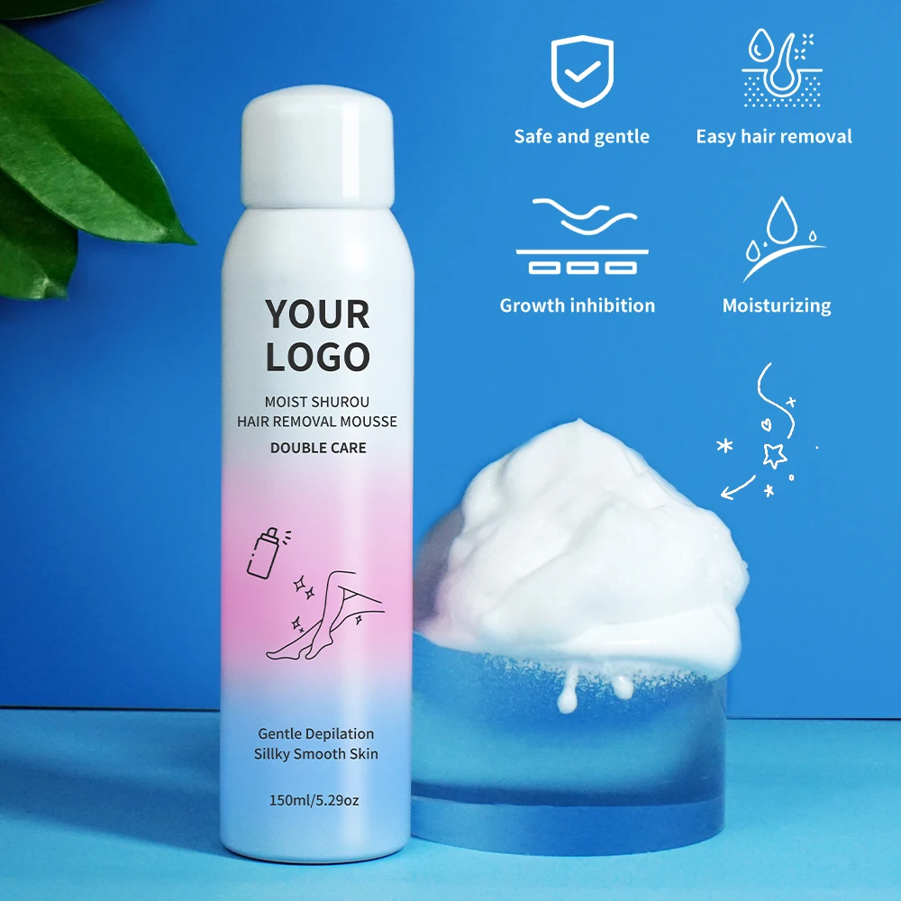 OEM Private Label Foam Depilatories Women & Men Hair Removal Cream Body Permanent Hair Remove Spray