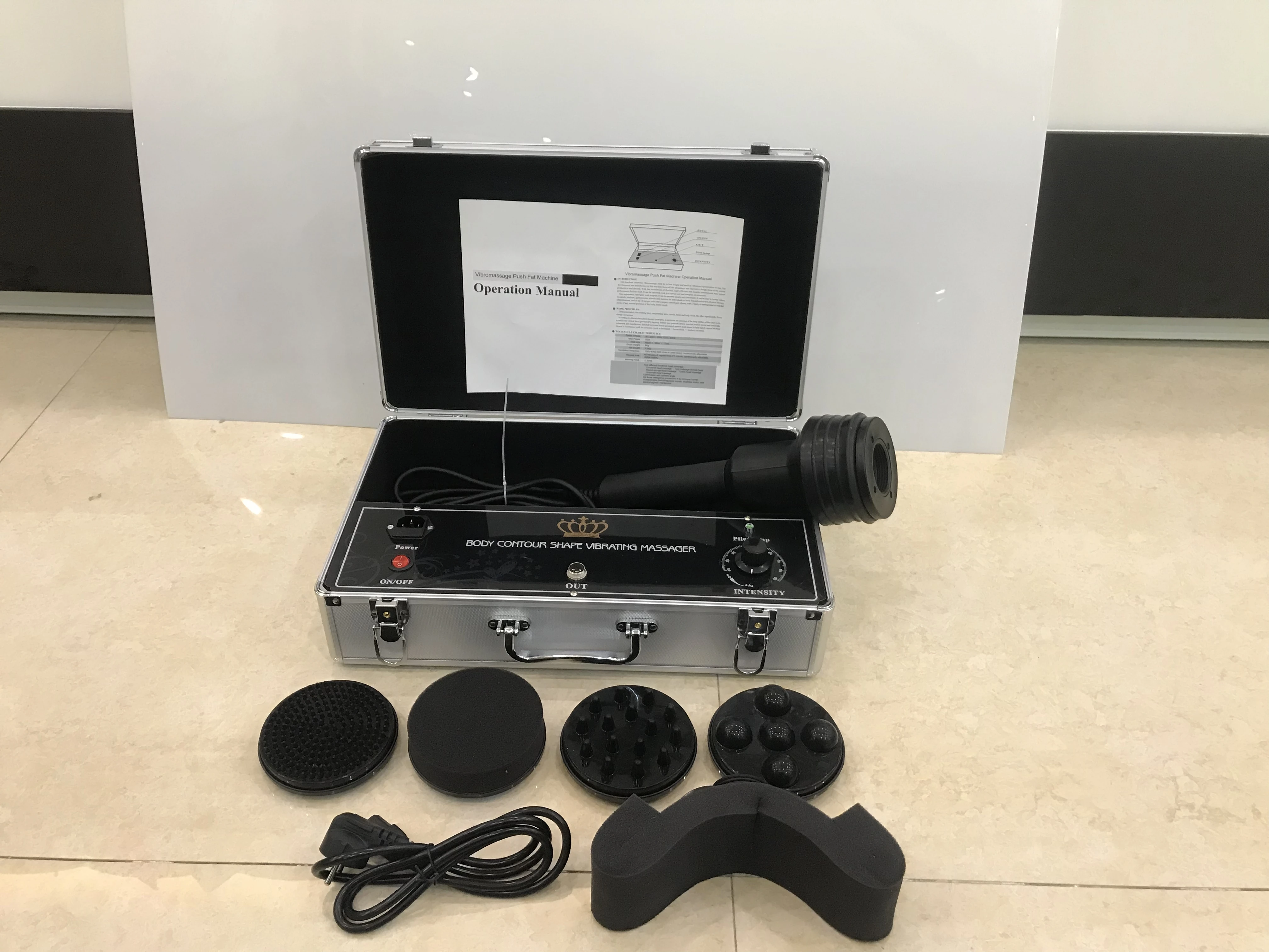 Interchangeable shock wave Relaxation G5 Fat Burning Beauty Salon Equipment 5 Massage Heads Body slimming Machine