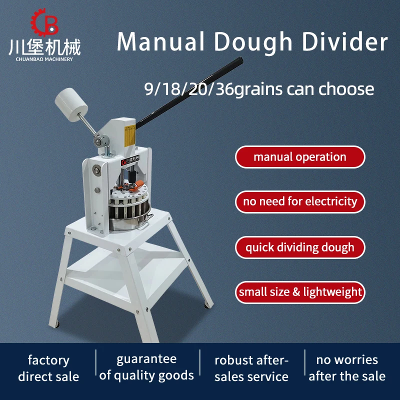 Bakery Essentials 9/18/20/36 Grain Dough Divider Manually operated Highly efficient and productive Divider evenly divides dough