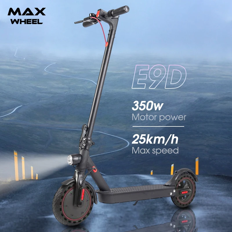 Maxwheel E9D  electric scooter 36v eu warehouse ready to ship motor 350W 7.5AH  e scooter adult foldable 8.5 inch  dropshipping