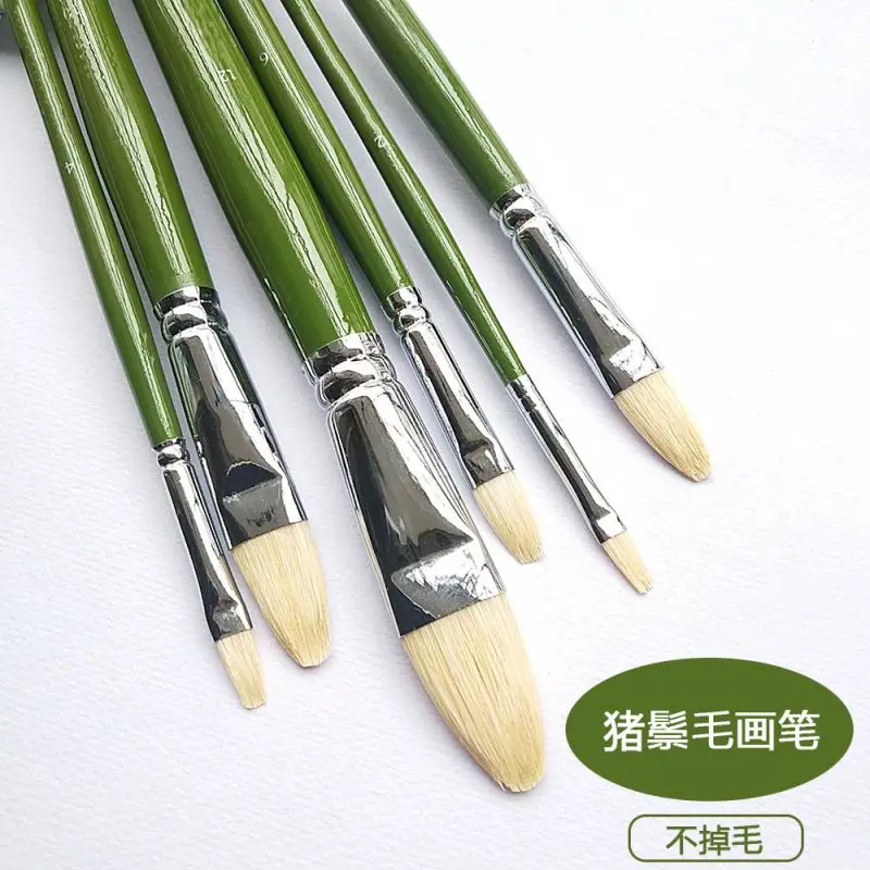 Factory Wholesale Professional 6pcs/set Oil Paint Artist Brush With opp Bag Artist Painting Brushes Set