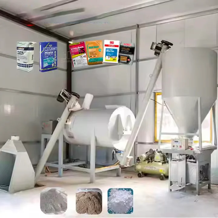 Large Scale Porcelain Adhesive Production Line Latest Technology Tile Glue Making Factory Dry Mortar Mixture Machine