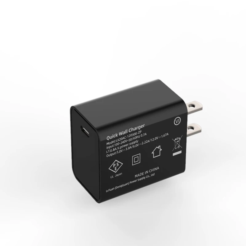 20w usb c power adapter type c fast charging portable quick charge usb wall pd chargers with Japan plug PSE for mobile phone