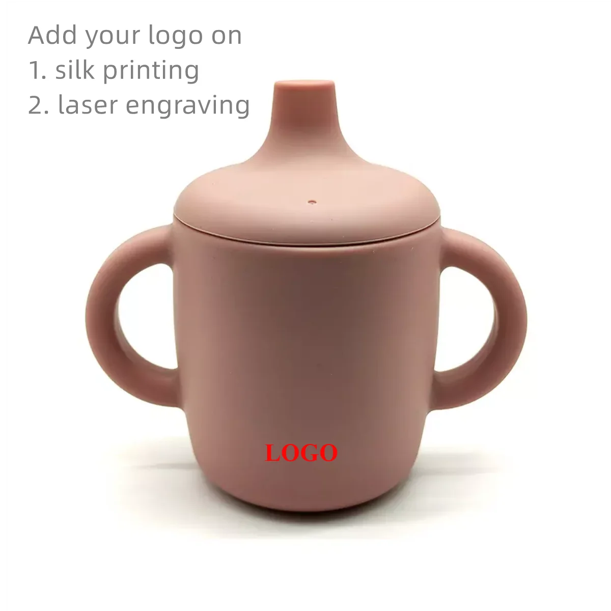 5OZ Silicone Training Sippy Cups, Reusable Spill Proof Transition Spout Cups with Handles for 6 Months+ Infant Babies