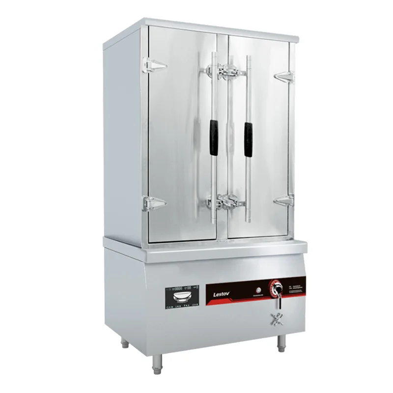 24 Steaming Trays Chinese Industrial Induction Rice Steamer for Fast Food Restaurant Idli Bean
