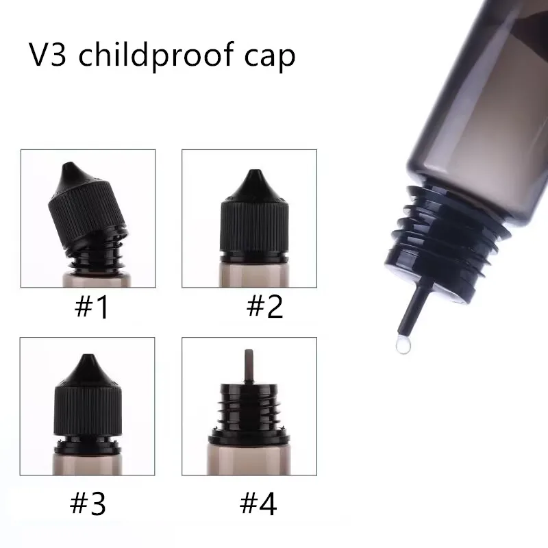 15ml 50ml 120ml drop 10ml 30ml 60ml empty pet bottles 100ml 10 30 ml plastic dropper v3 liquid bottle with safety cap