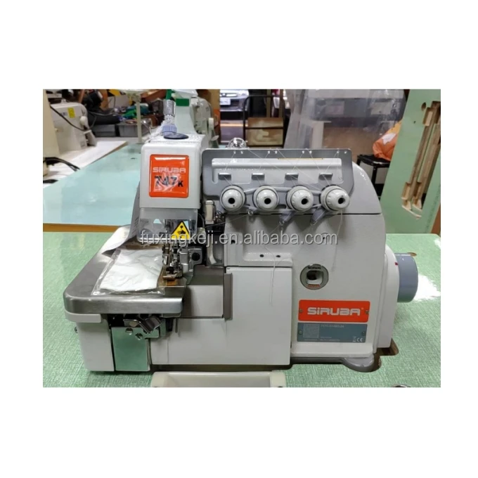 New Siruba 747K 4 thread overlock machine with direct drive motor flat bed industrial sewing machine