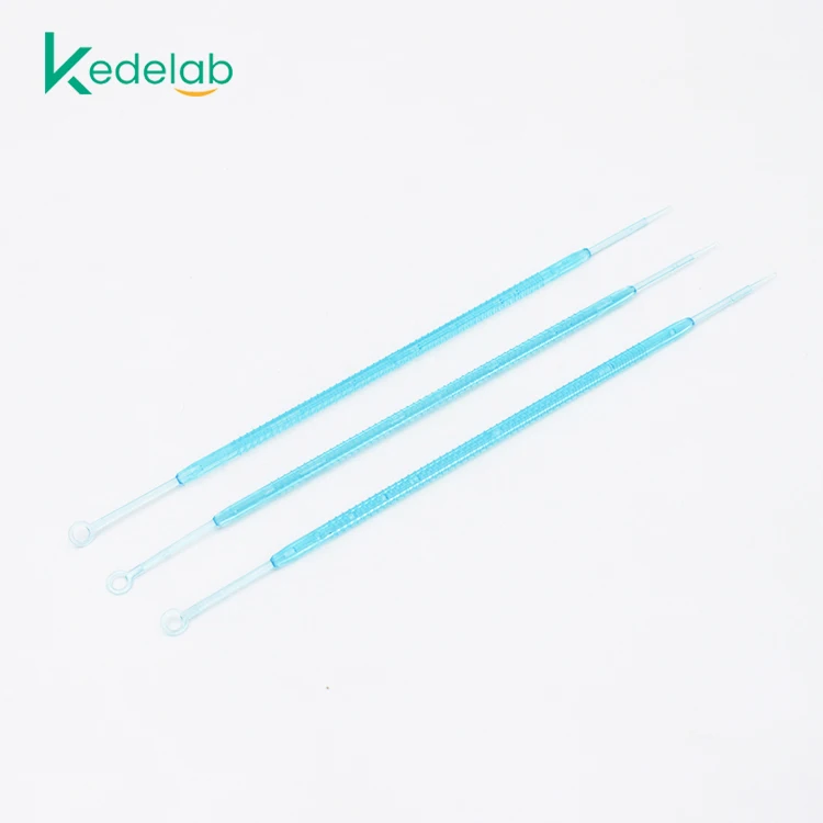 Labwares sterile inoculation loop 1ul bacteria cell handle plastic inoculating loop colorful inoculation loop & needle