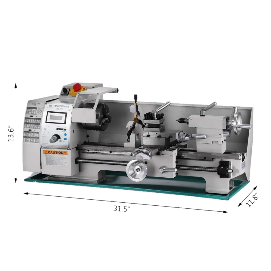 
 Мощность двигателя 750 Вт мини металлический станок 8X16 дюймов 2500 об/мин токарный станок  