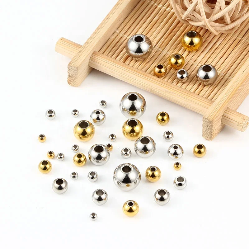 wholesale Diy Bracelet Necklace Beaded Spacer Metal Beads Handmade Custom Logo Beads Jewelry Making