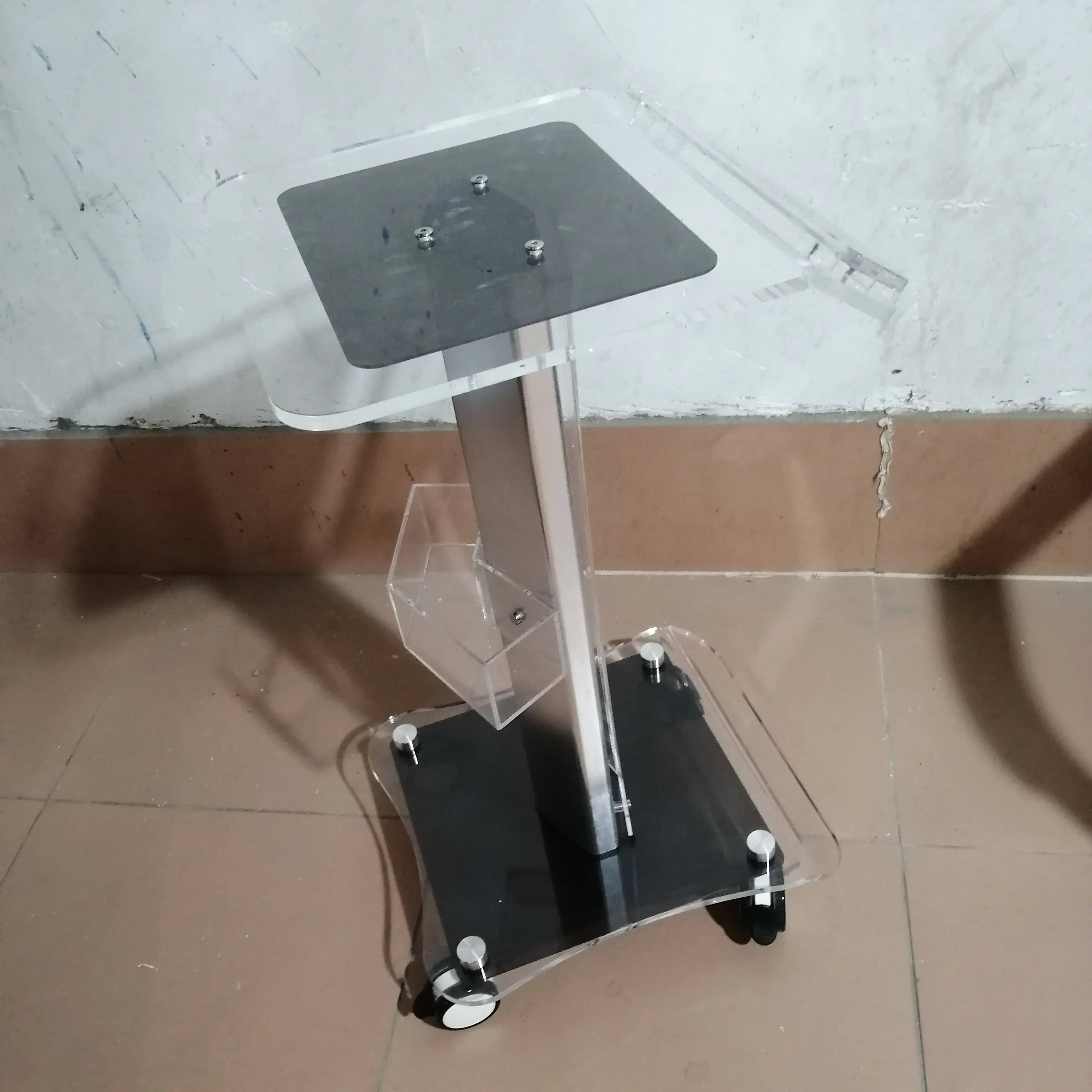 Amina craft Wholesale Cheap Facial Machine Acrylic Spa Salon Beauty Trolley rolling cart beauty trolleys carts