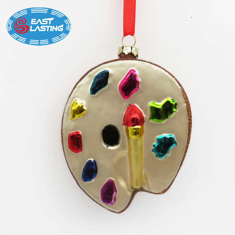 
Postbox hand made glass Christmas hanging sublimation ornament gifts 