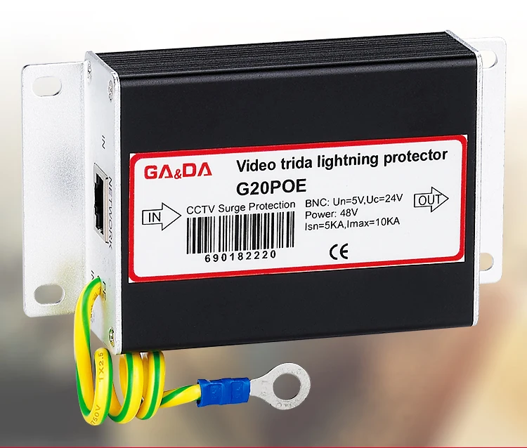 POE Ethernet Lightning Protection Device Power/Network Integrated Surge Protector