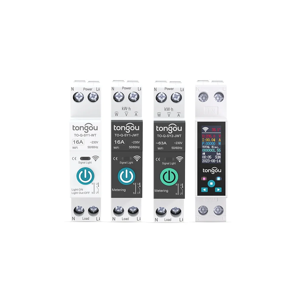 TONGOU 1P 25A умный мини-выключатель Tuya Электрический счетчик многофункциональный Wi-Fi Интеллектуальный MCB для домашнего использования