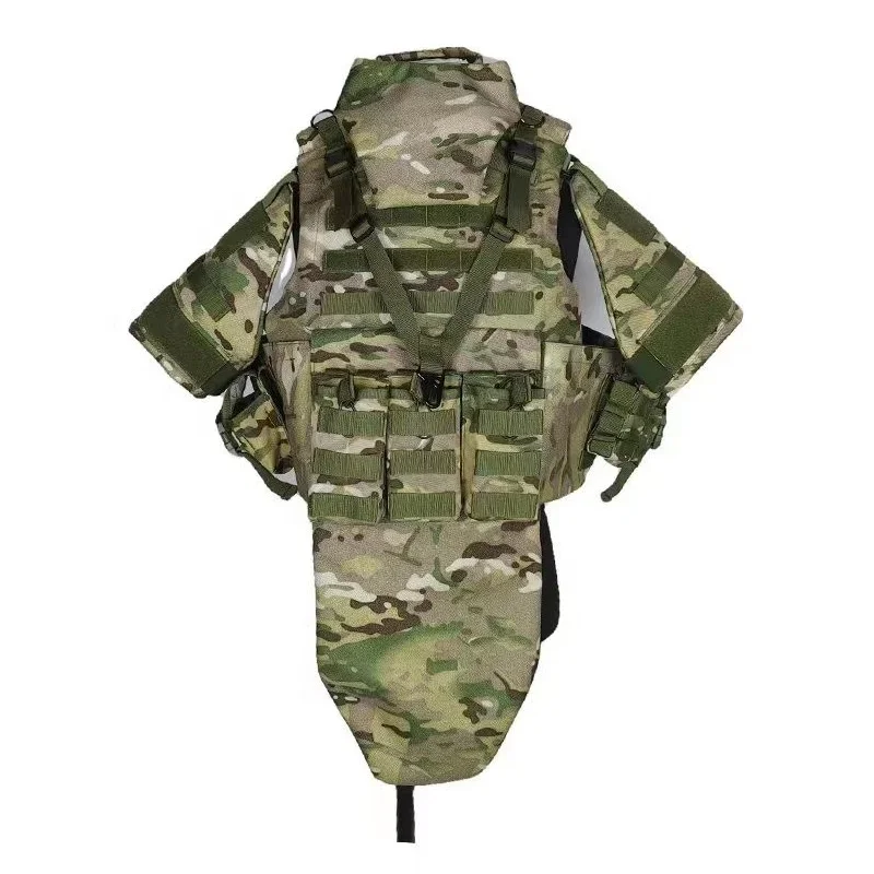 HIKWIFI Full Body Tactical Vest and Plate Carrier PE Soft Panel Safety Gear for Field Combat Full Protection in Self Defense