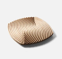 Nordic Wave Wooden Tray Natural Beech Wooden Plate Food coffee bread wooden trays serving