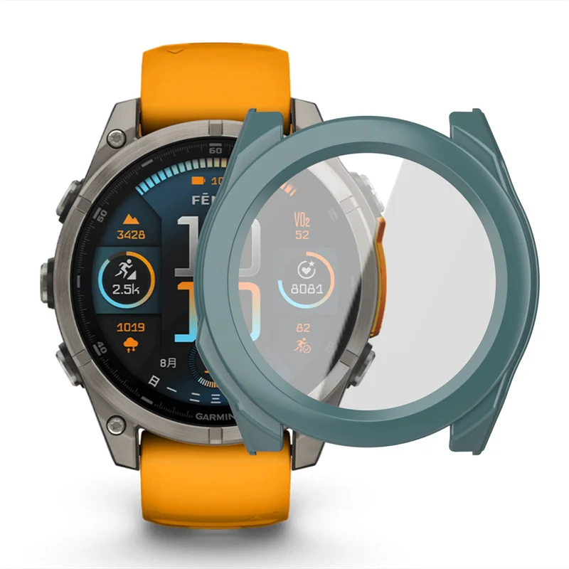 Case For Garmin Fenix 8 Watch Screen Protection Full Coverage PC Hard Cover With High-quality Tempered Glass for Garmin Fenix 8